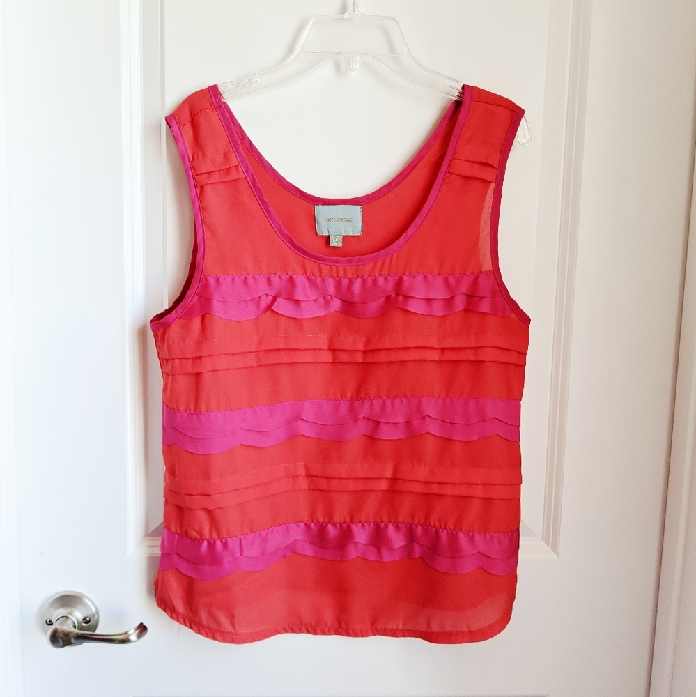 Anthropologie Skies are Blue Tiered Tank Blouse